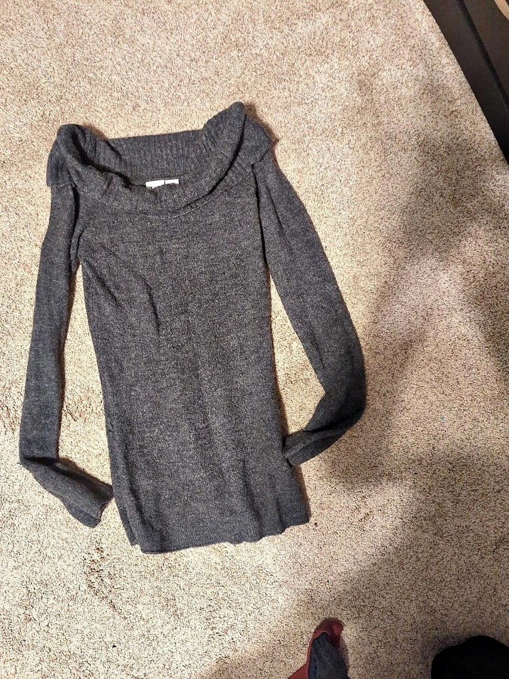 Gray Long Sleeve Top